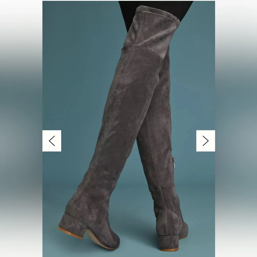 Anthropologie Suede Over-the-Knee Boots Tall‎ Womens 7.5